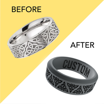 EverMark Rings: Duplicate Replicated Ring in Silicone, Transform Your Metal Wedding Rings into Silicone Ring