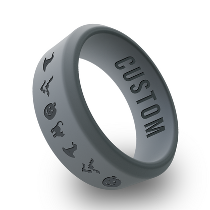Halloween 2 Personalized Silicone Beveled Ring