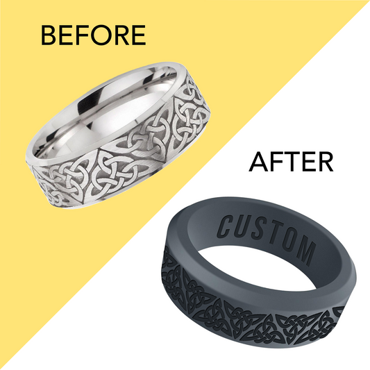 EverMark Rings: Duplicate Replicated Ring in Silicone, Transform Your Metal Wedding Rings into Silicone Ring