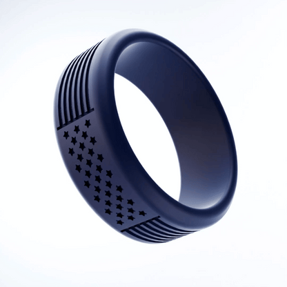 US Army Flag Personalized Silicone Beveled Ring