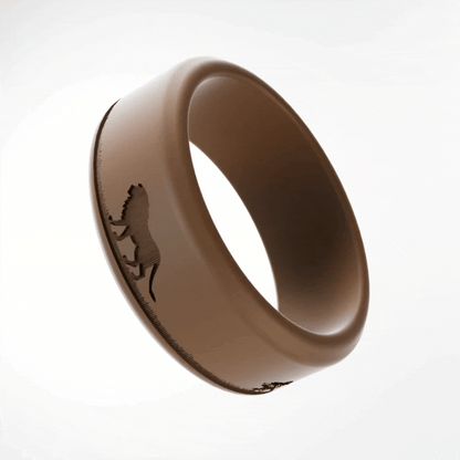 Lion Jungle Personalized Silicone Beveled Ring