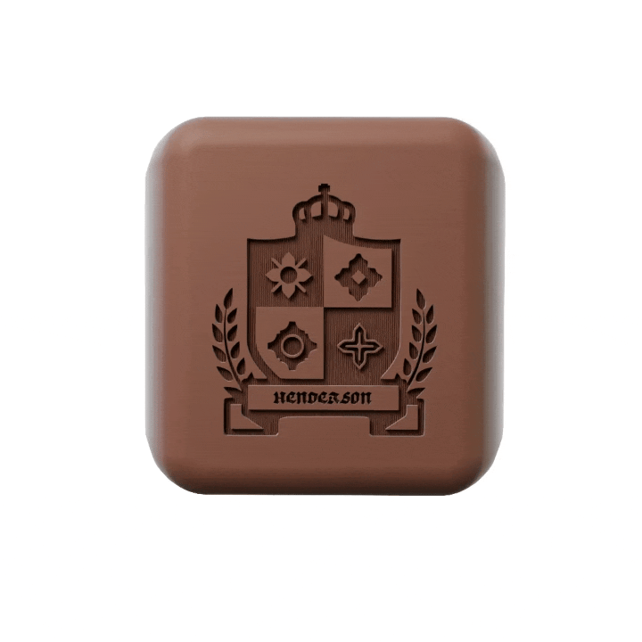 Personalized Silicone Family Crest Chunky Square Signet Statement Ring