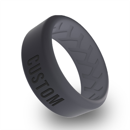 Air Vent Breathable Personalized Silicone Beveled Ring