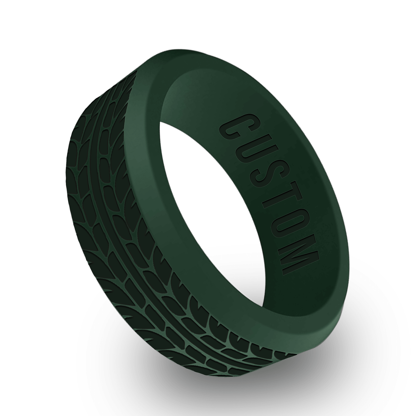 Car Tire Personalized Silicone Beveled Ring