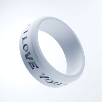 2pcs I Love You I Know Personalized Silicone Beveled Rings