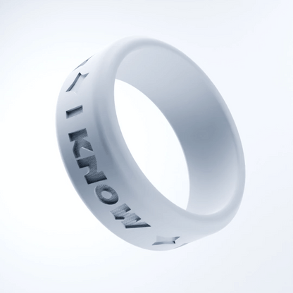 2pcs I Love You I Know Personalized Silicone Beveled Rings