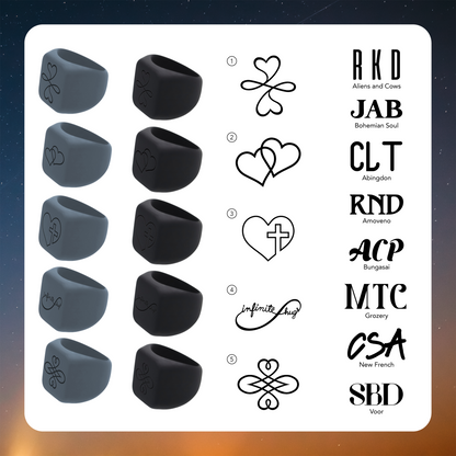 Personalized Silicone Chunky Square Signet Statement Ring