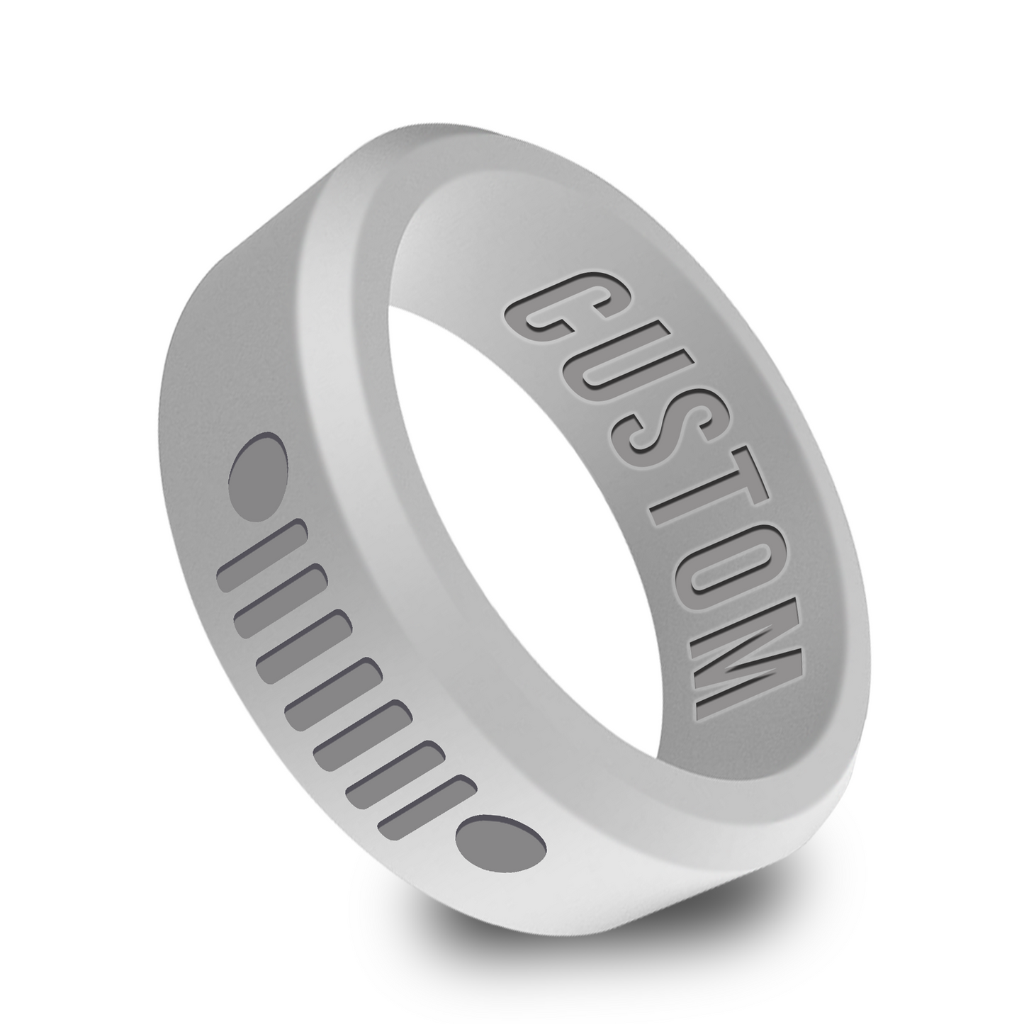 Truck Car Personalized Silicone Beveled Ring