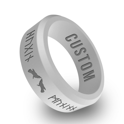 Odin's Ravens Personalized Silicone Beveled Ring