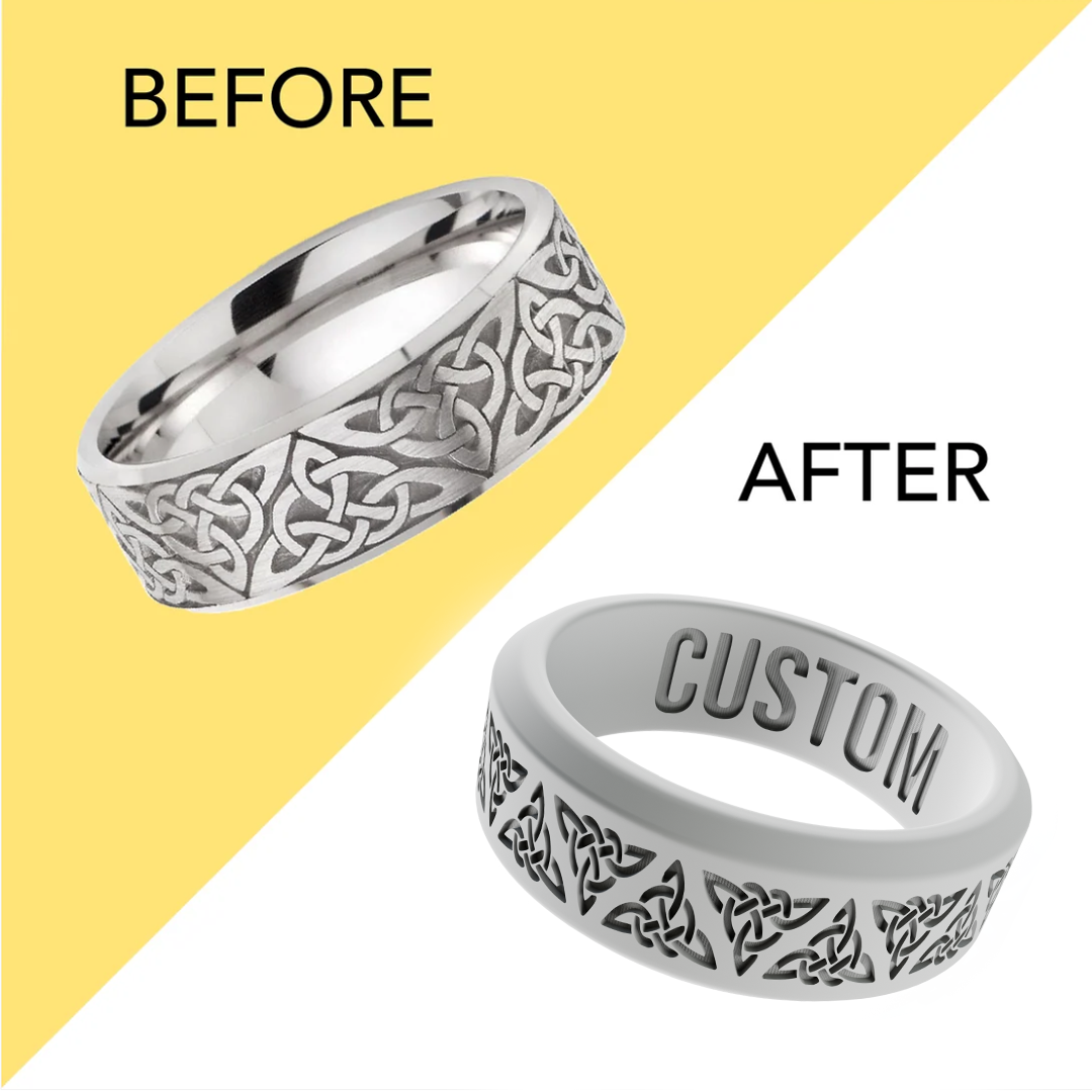 EverMark Rings: Duplicate Replicated Ring in Silicone, Transform Your Metal Wedding Rings into Silicone Ring