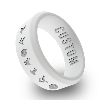 Halloween 2 Personalized Silicone Beveled Ring