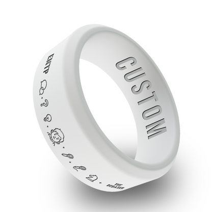 Personality Types Personalized Silicone Beveled Ring