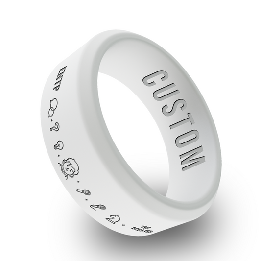 Personality Types Personalized Silicone Beveled Ring