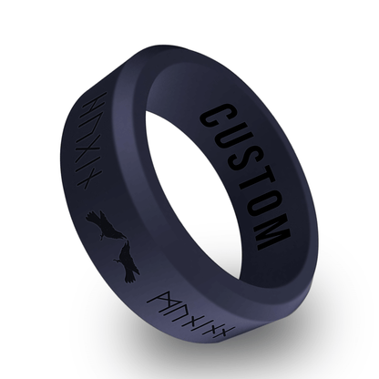 Odin's Ravens Personalized Silicone Beveled Ring