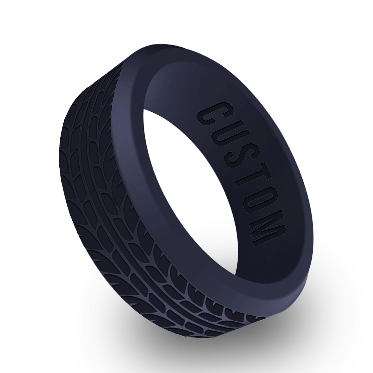 Car Tire Personalized Silicone Beveled Ring