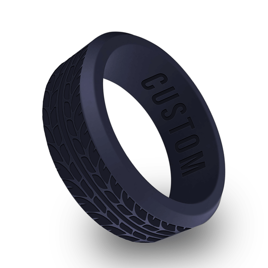 Car Tire Personalized Silicone Beveled Ring