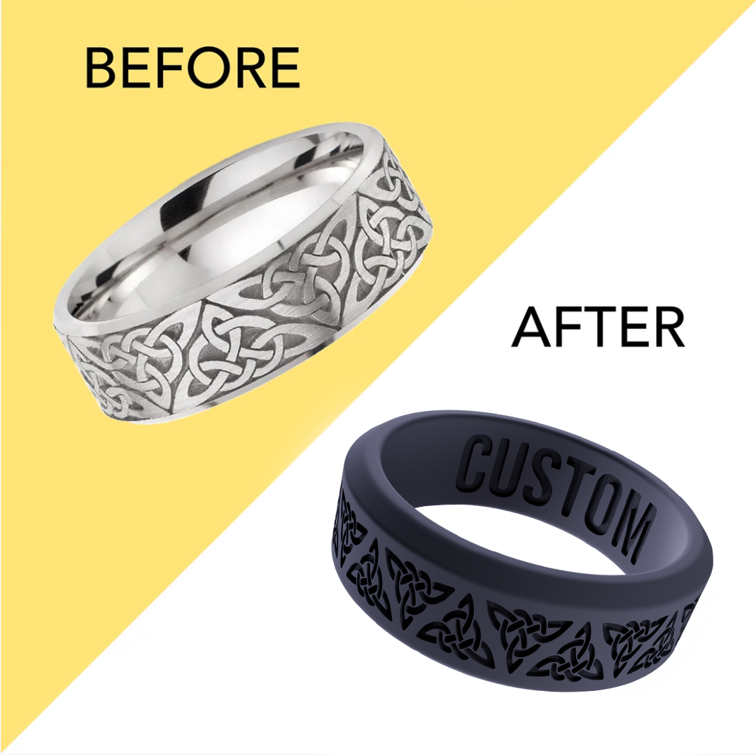 EverMark Rings: Duplicate Replicated Ring in Silicone, Transform Your Metal Wedding Rings into Silicone Ring