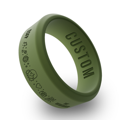 Personality Types Personalized Silicone Beveled Ring