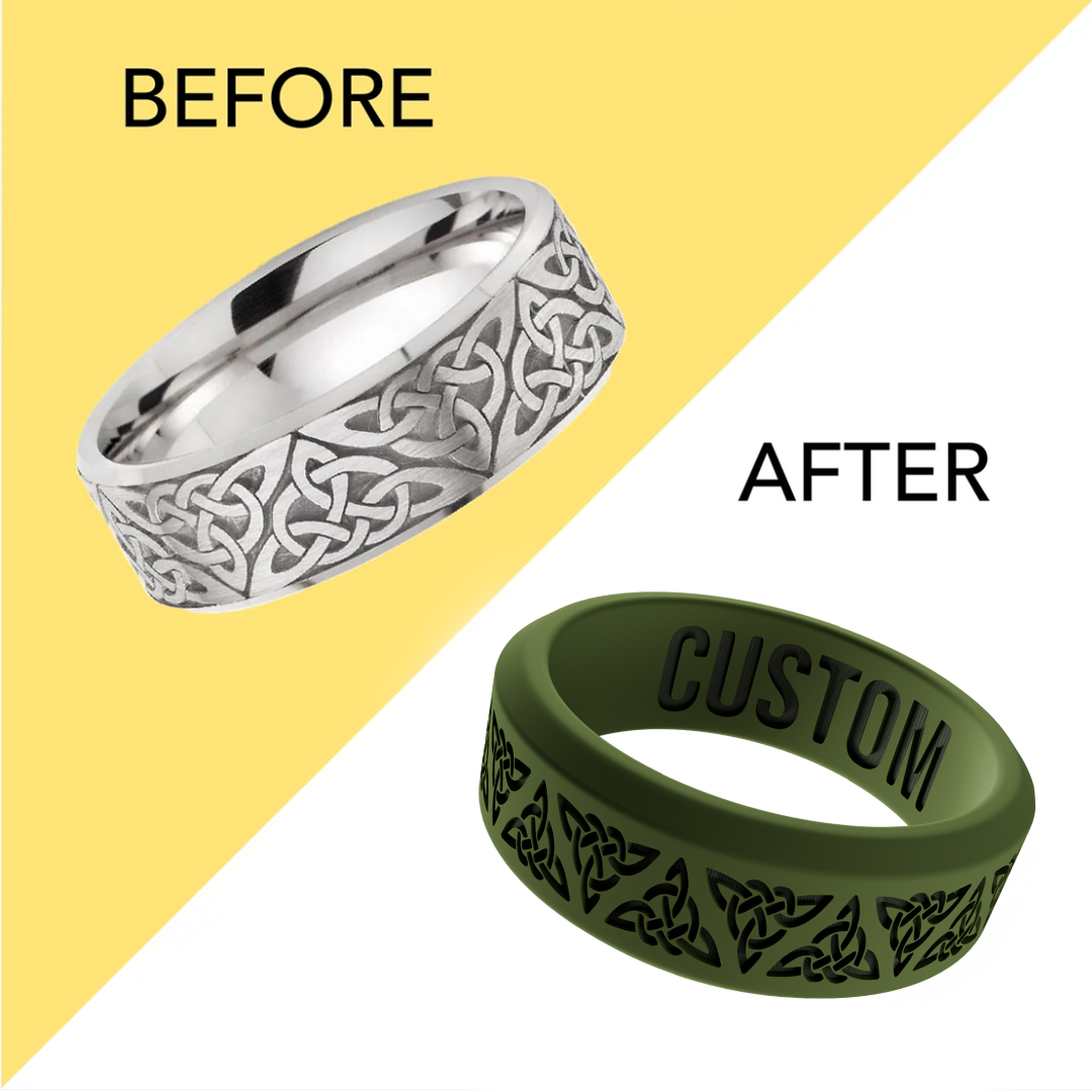 EverMark Rings: Duplicate Replicated Ring in Silicone, Transform Your Metal Wedding Rings into Silicone Ring