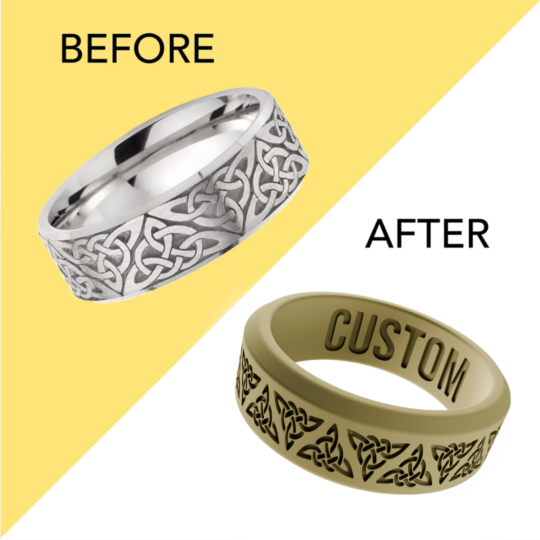 EverMark Rings: Duplicate Replicated Ring in Silicone, Transform Your Metal Wedding Rings into Silicone Ring