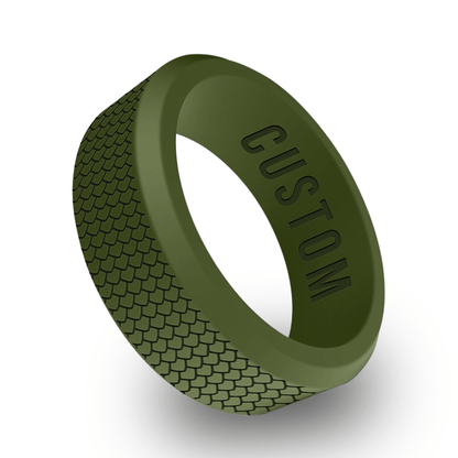 Dragon Scale Personalized Silicone Beveled Ring
