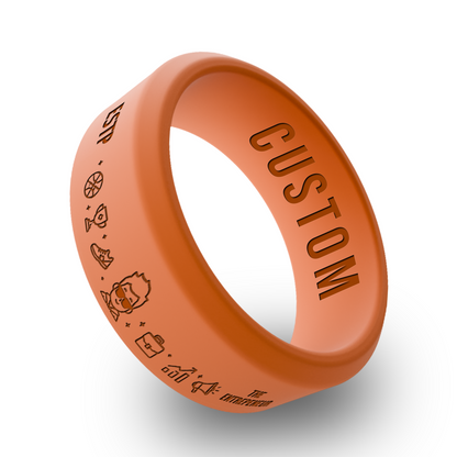 Personality Types Personalized Silicone Beveled Ring