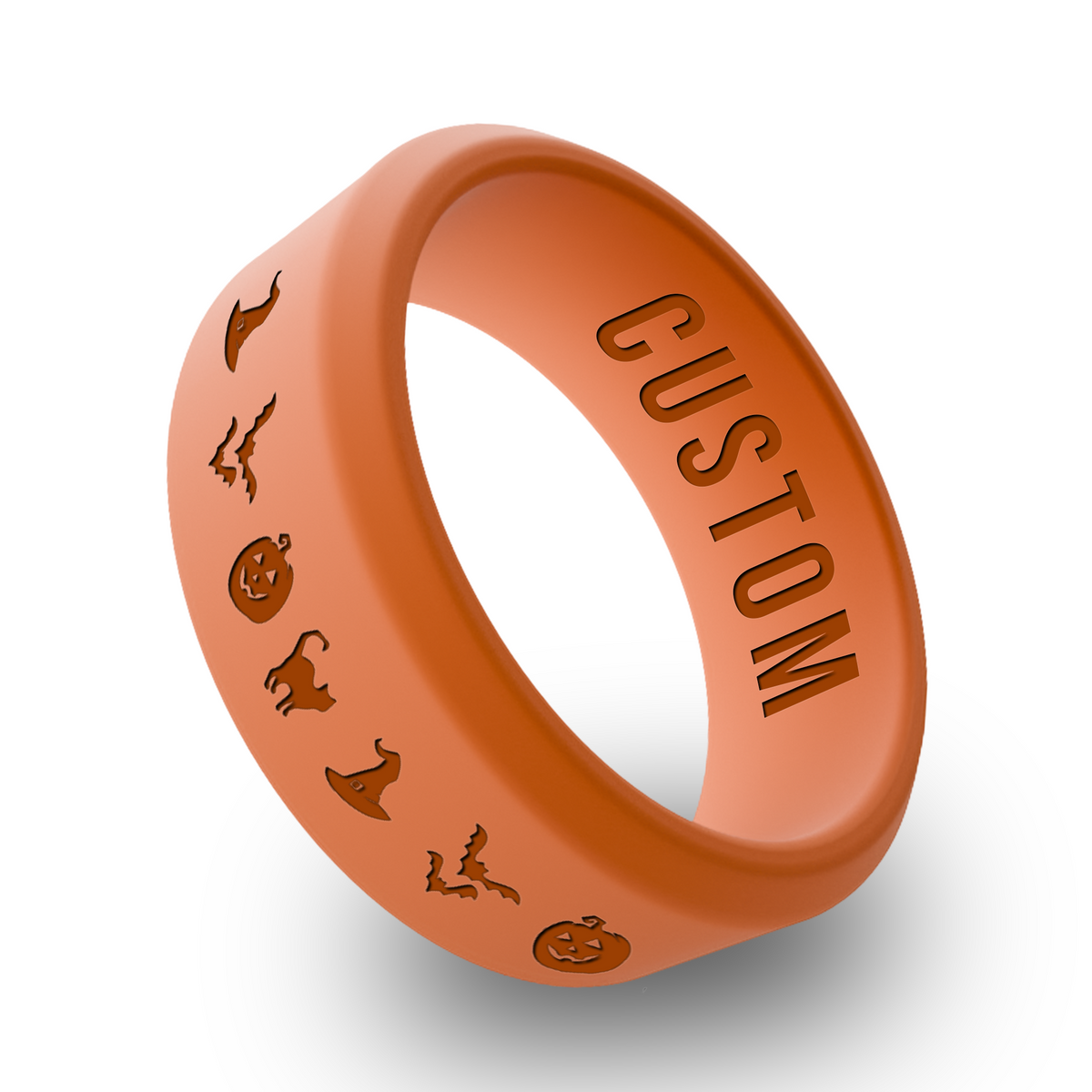 Halloween 2 Personalized Silicone Beveled Ring
