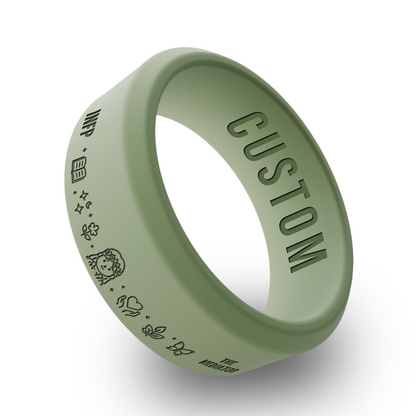 Personality Types Personalized Silicone Beveled Ring