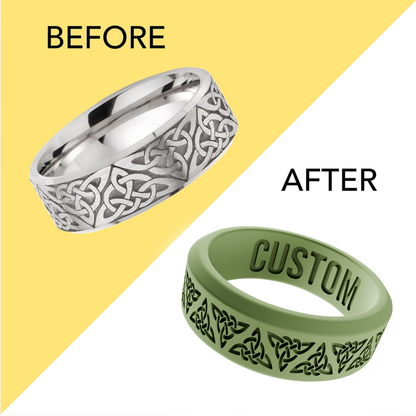 EverMark Rings: Duplicate Replicated Ring in Silicone, Transform Your Metal Wedding Rings into Silicone Ring