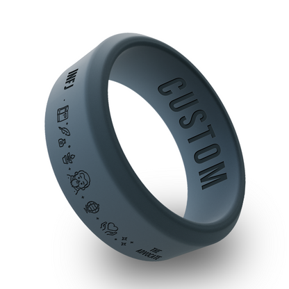 Personality Types Personalized Silicone Beveled Ring