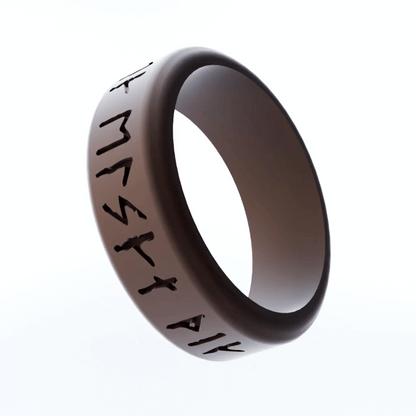 Viking Rune "I Love You" Personalized Silicone Beveled Ring