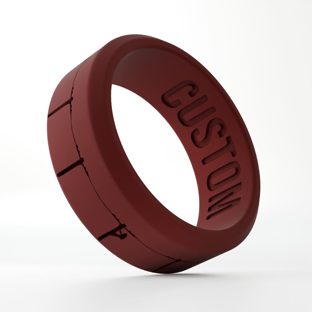 Lineman Personalized Silicone Beveled Ring
