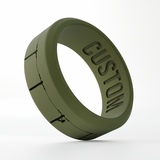 Lineman Personalized Silicone Beveled Ring