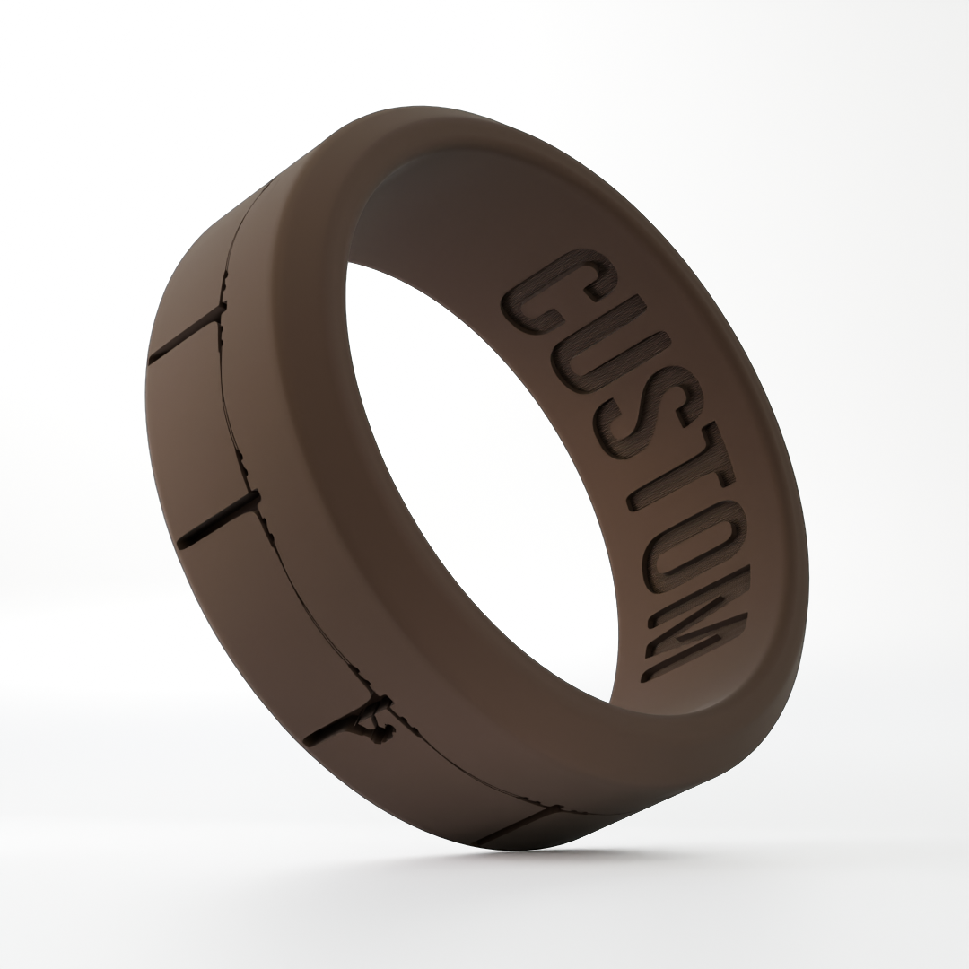Lineman Personalized Silicone Beveled Ring