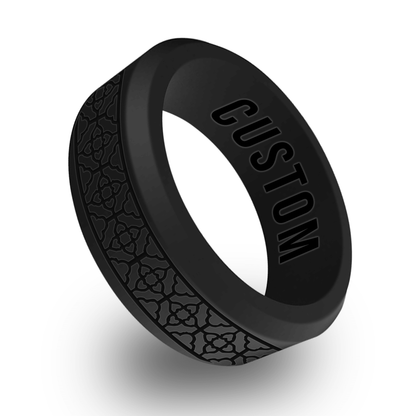 Celtic Lattice Personalized Silicone Beveled Ring
