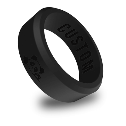 Cute Panda Animal Personalized Silicone Beveled Ring