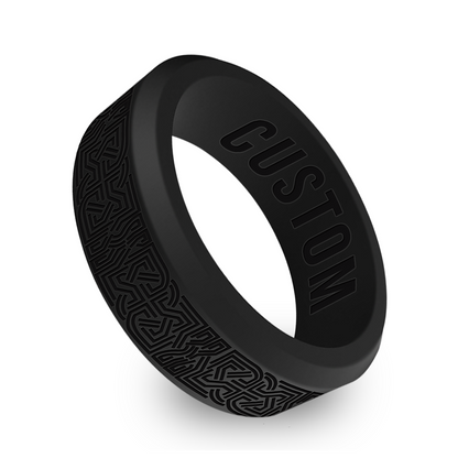 Celtic Knot Ring Personalized Silicone Beveled Ring