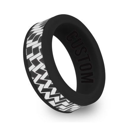 Carbon Patterned Personalized Silicone Ring