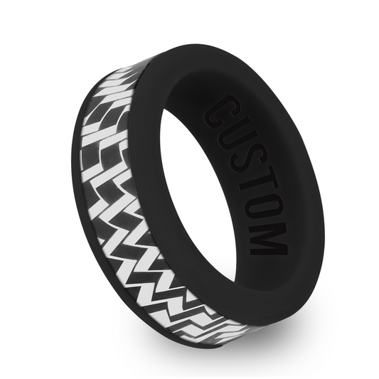 Carbon Patterned Personalized Silicone Ring