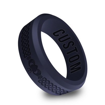 Claddagh Personalized Silicone Beveled Ring