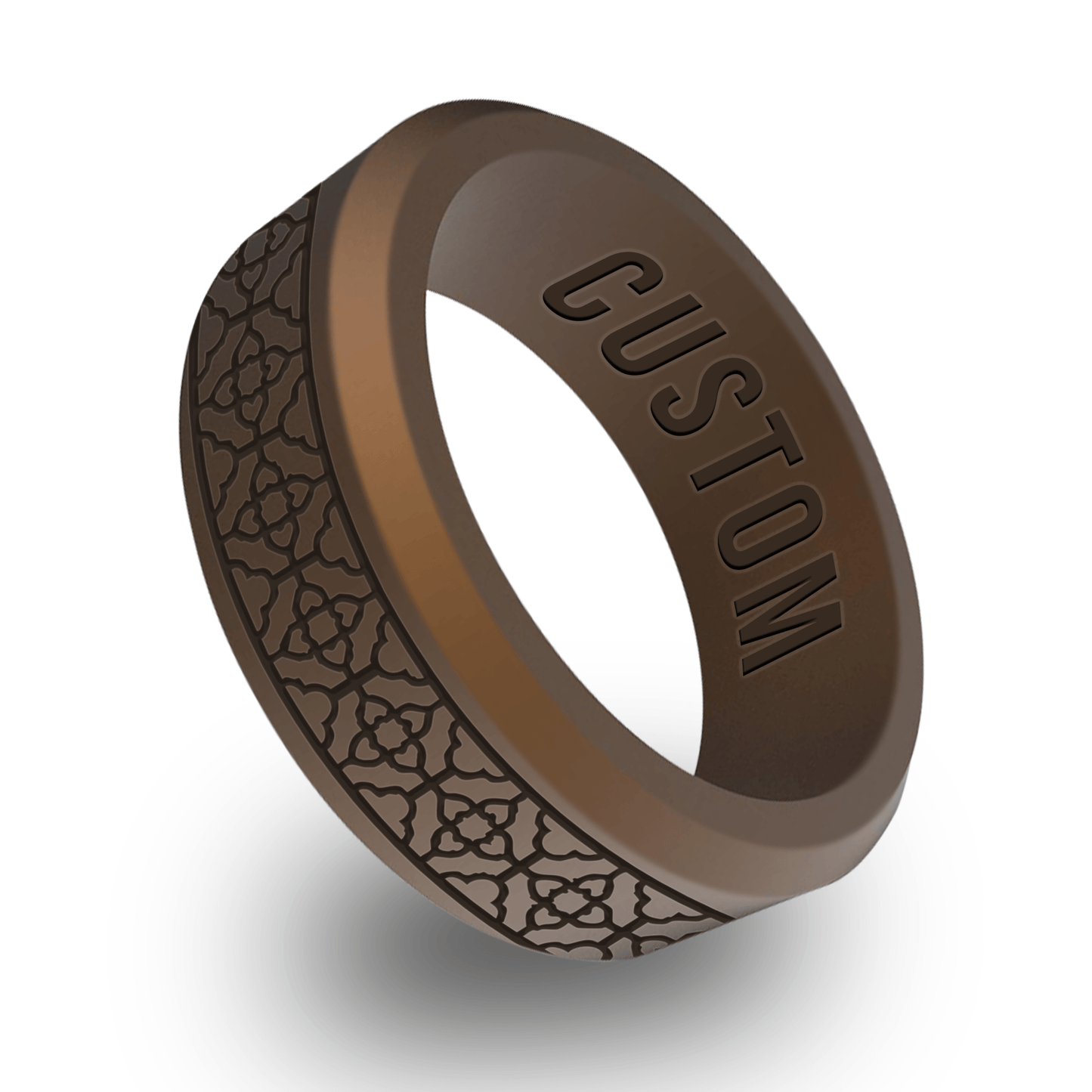 Celtic Lattice Personalized Silicone Beveled Ring