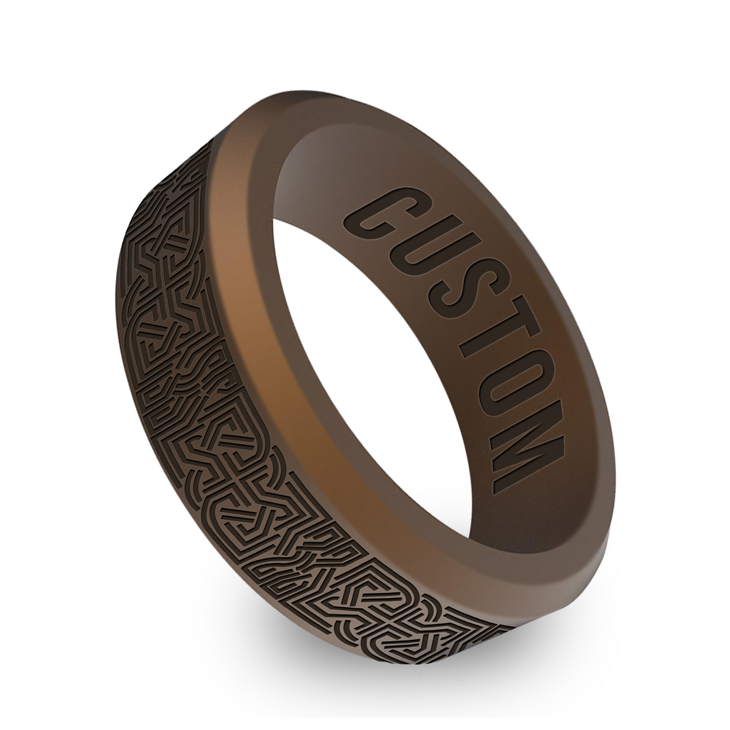 Celtic Knot Ring Personalized Silicone Beveled Ring