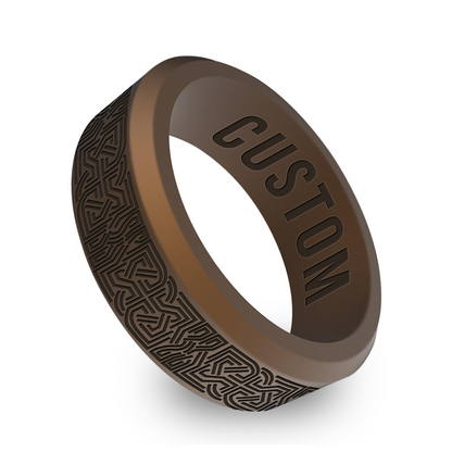 Celtic Knot Ring Personalized Silicone Beveled Ring