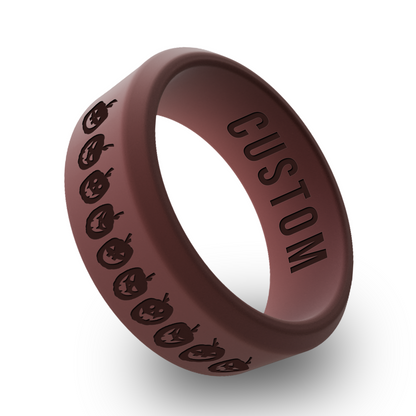 Halloween 1 Personalized Silicone Beveled Ring
