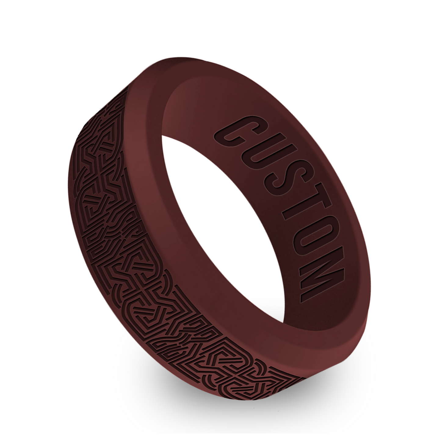 Celtic Knot Ring Personalized Silicone Beveled Ring