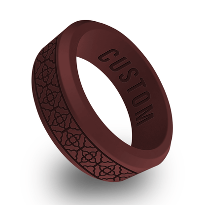 Celtic Lattice Personalized Silicone Beveled Ring