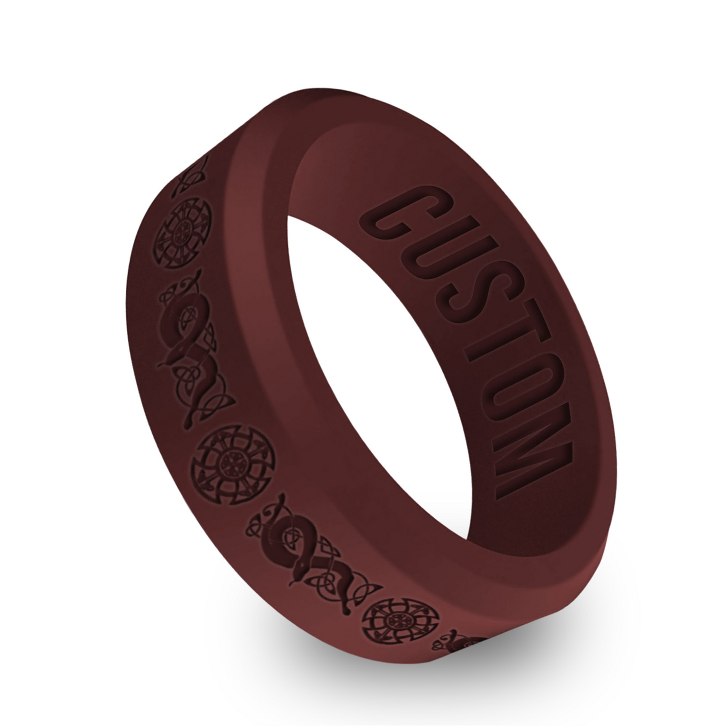 Celtic Warrior Shield Personalized Silicone Beveled Ring