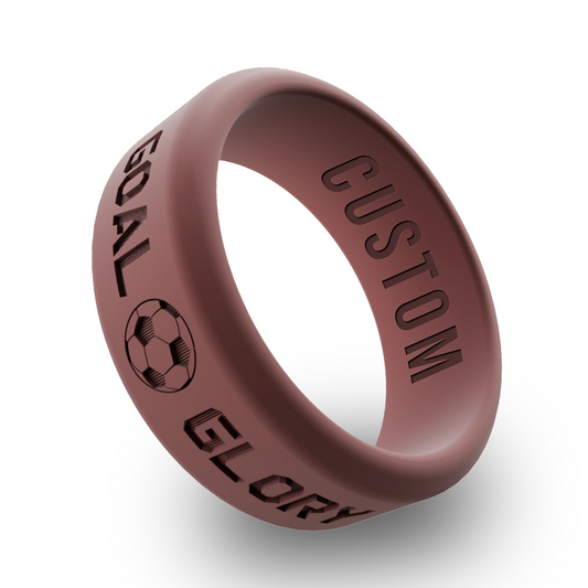 Goal Glory Personalized Silicone Beveled Ring For Soccer Fans