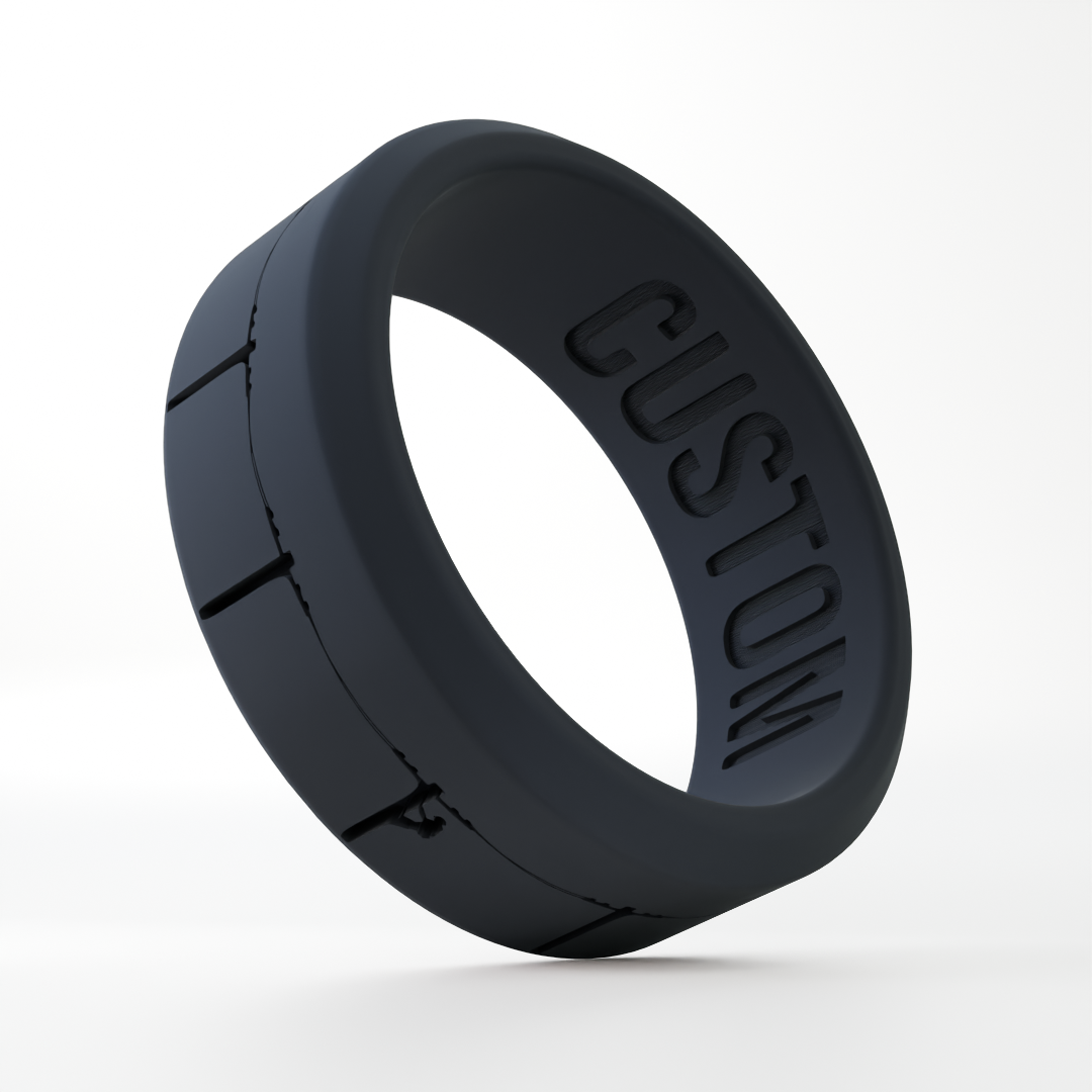 Lineman Personalized Silicone Beveled Ring