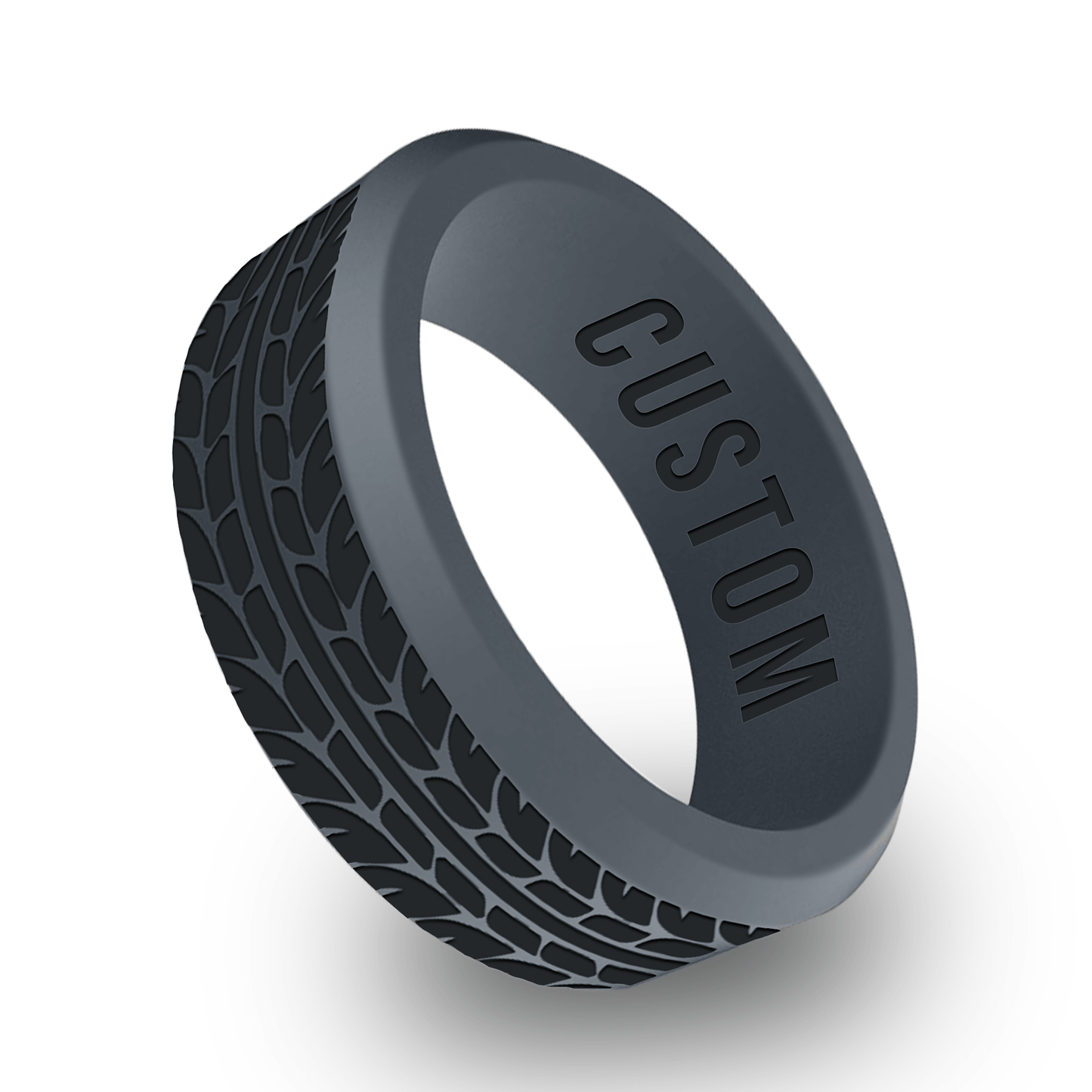 Car Tire Personalized Silicone Beveled Ring